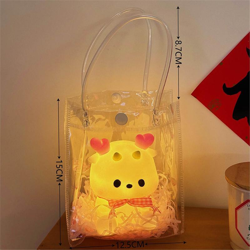 Cute Cartoon Night Light Loong Year Creative Atmosphere Decorative Bedside Lamp Children's Room Souvenir LED Table Light Lamps