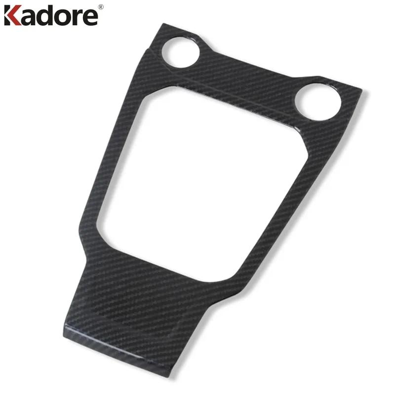 For Volkswagen VW T-Roc TROC 2017- Carbon Fiber Car Center Console Gear Shift Box Panel Cover Trim Interior Accesssories