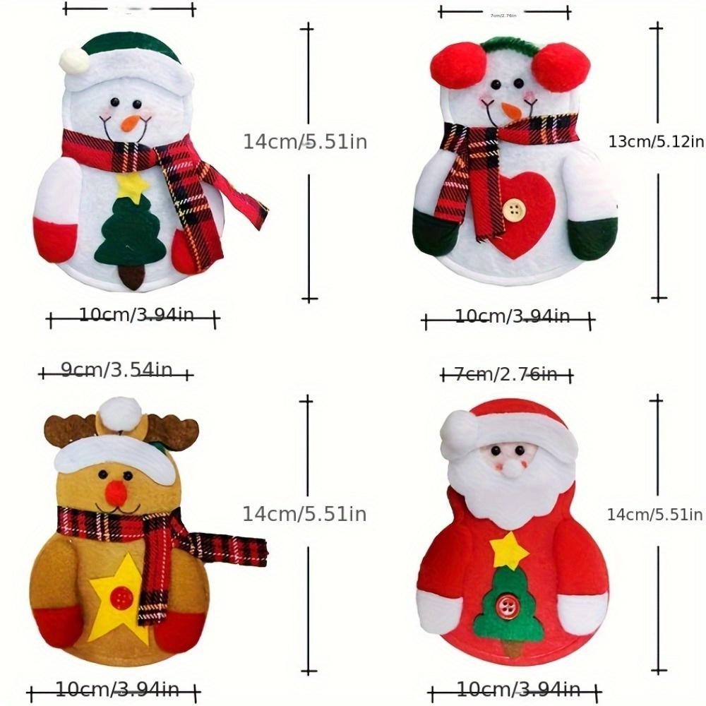 4/8 Christmas Cutlery Rack Set. Silverware Pockets & Decorative Covers for Party Styling.