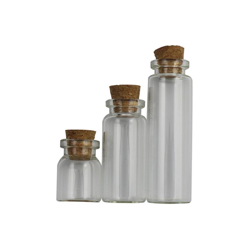 10ML Small Transparent Glass Vials with Cork for Samples and Wishing Bottles