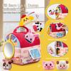 Baby Toys 6-12 Months, Barn Toys with Stuffed Farm Animals for Toddlers 1-3 Baby Plush Beehive wtih Rattles Squeaker Mirror