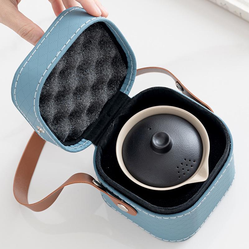 Travel tea set small set portable express cup outdoor camping kung fu tea set teapot teacup business gift