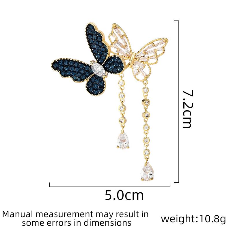 Damen Leichter Luxus Design Elegant Und Fliegend Zusammen Quaste Schmetterling Brosche Modisch Und Vielseitig Nische Design Brosche