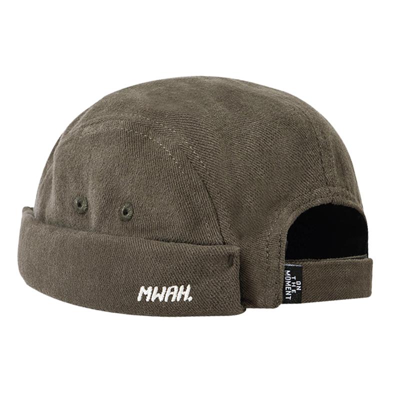 Letter Embroidery Docker Cap Without Visor Brimless Caps Solid Colors Retro Beanie Hat Adjustable Hip Hop Fashion Street