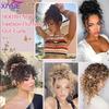 Messy Bun Elastic Drawstring Loose Curly Hair Synthetic Bun Hair Accessories for Women's Short Curly Hair Ponytail