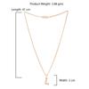 Estele Rosegold Splendid Women's Medium L Pendant with Austrian Crystals