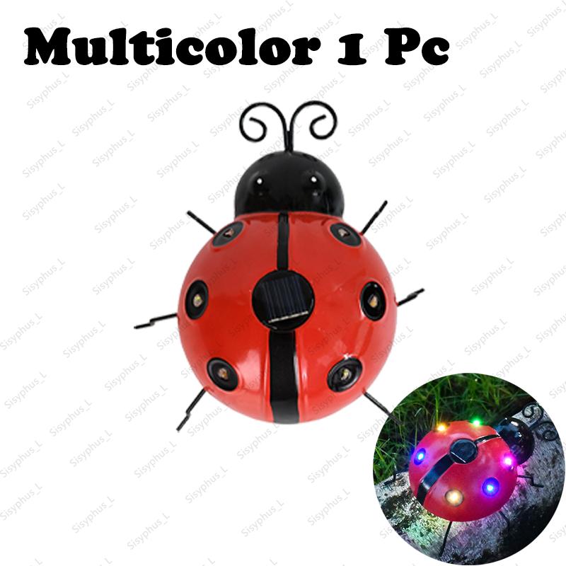 1-4Pcs Solar Ladybug Lamp Outdoor IP65 Waterproof Anti Corrosion LED Solar Powered Light For Garden Lawn Tree Landscape Decor