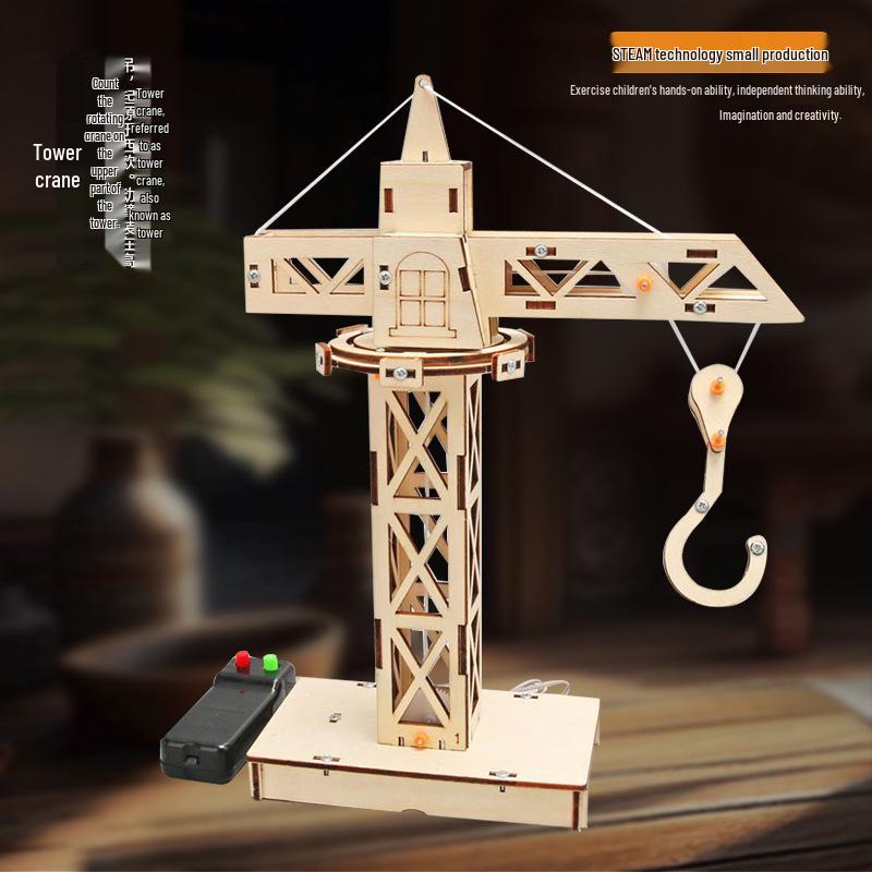 DIY STEM Educational Remote-Control Tower Crane Kit for Science Experiments and Teaching