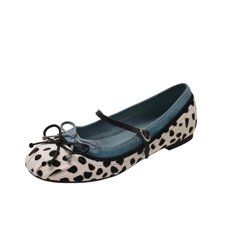 Shoes Woman Flats Low Heels All-Match Bow-Knot  Modis Dress New Ballerinas Butterfly Summer Comfortable 2025 Mary Janes Ballerin