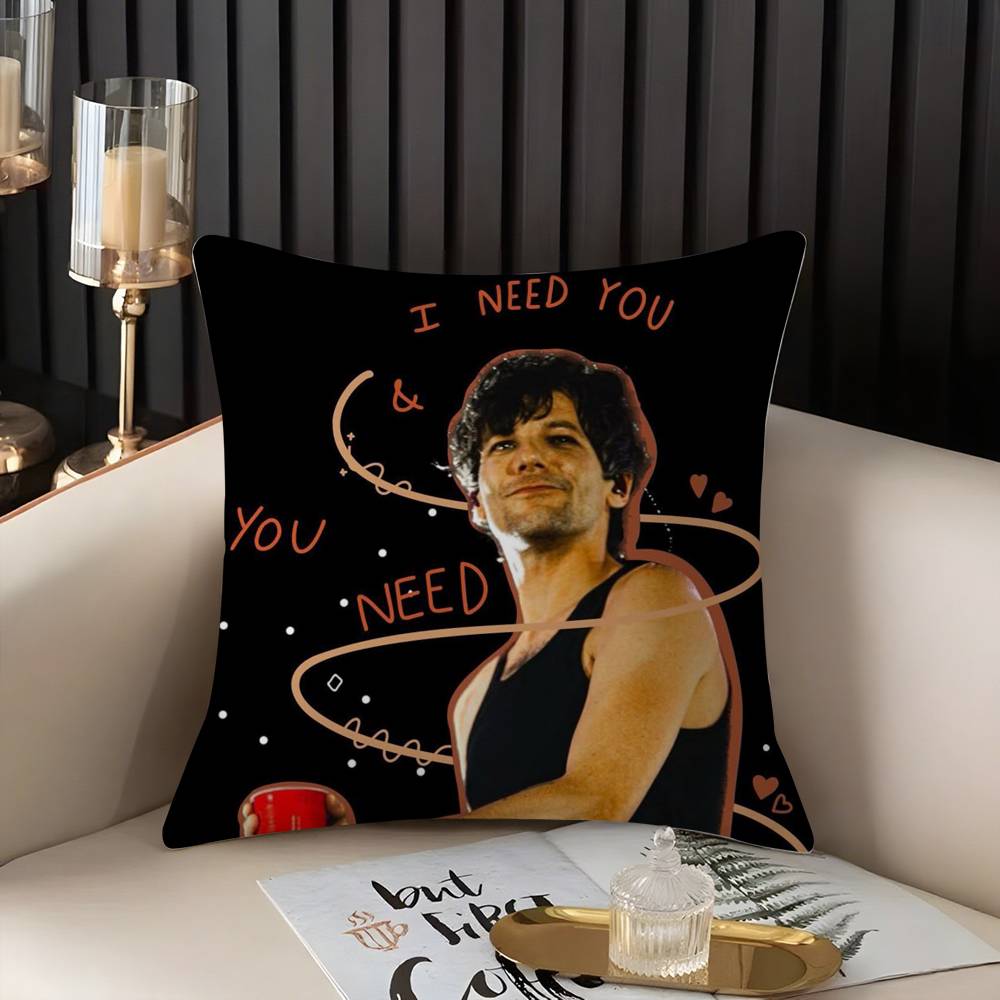 Louis Singer Tomlinsons Pillow Case Home Dorm Chair Back Short Plush Double-sided Printing Office Nap Time Cushion Cover