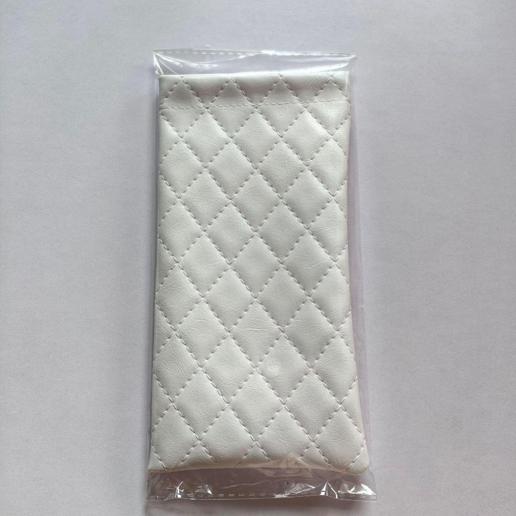 Sunglasses Leather Soft Case with Spring Clip Closure