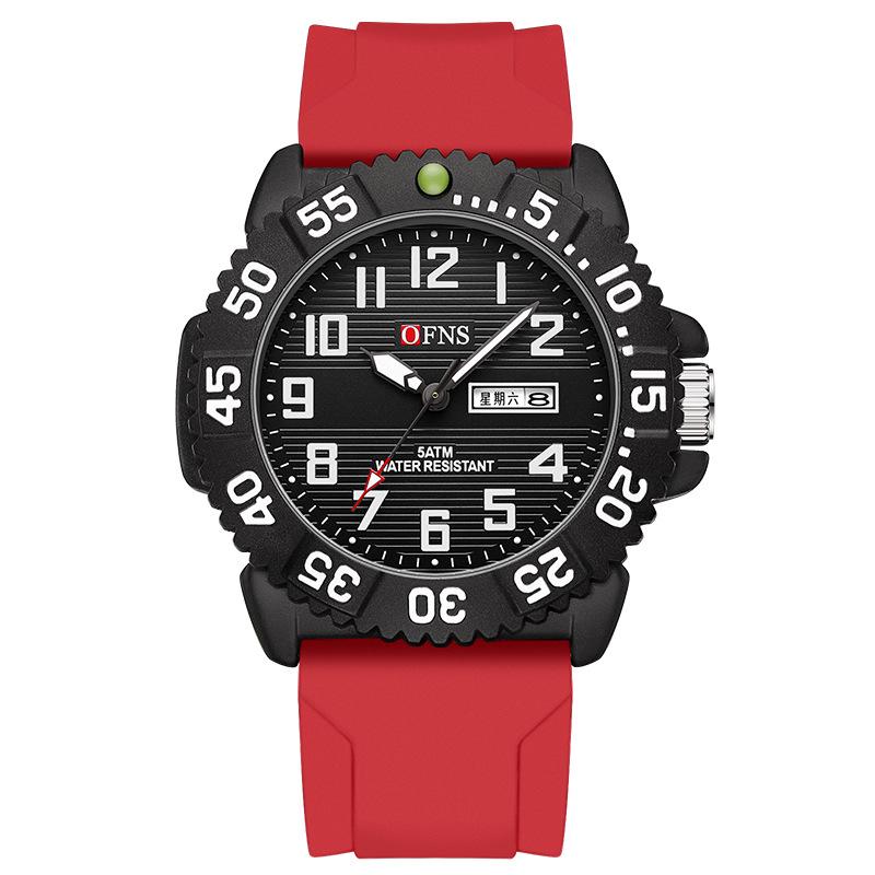 Men s Watch High end Sports High end Brand 50M Waterproof Calendar Male s Fashion Trend Electronic Watches Digital Clock Watch красный