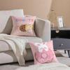 Food Lovers Cartoon Cute Donuts Art Cushion Cover Throw Pillow Cover Hidden Button Durable Polyester Chair Cushion