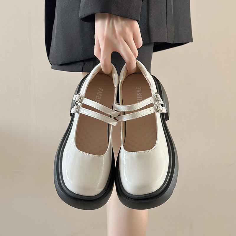 Fashion Comemore Thick Bottom Mary Jane Shoes Spring and Autumn New Thick Heel College British Style Pumps High Heeled Jk Women's Shoes