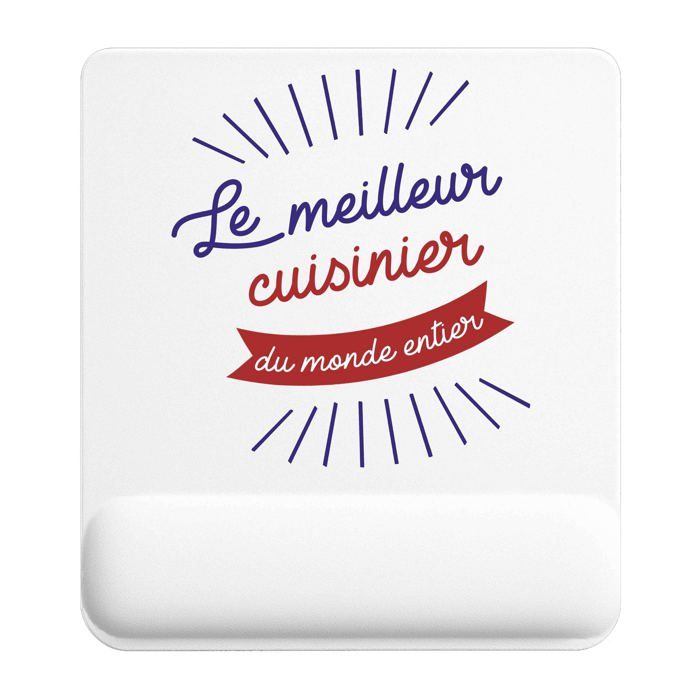 Tapis de souris - PLANETEE - Cuisinier Meilleur Monde - 22x18 cm - 3 mm - Polyester/Caoutchouc
