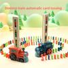 Domino Train Set With 120pcs Blocks And Sound Design Kids Building Gift Toy