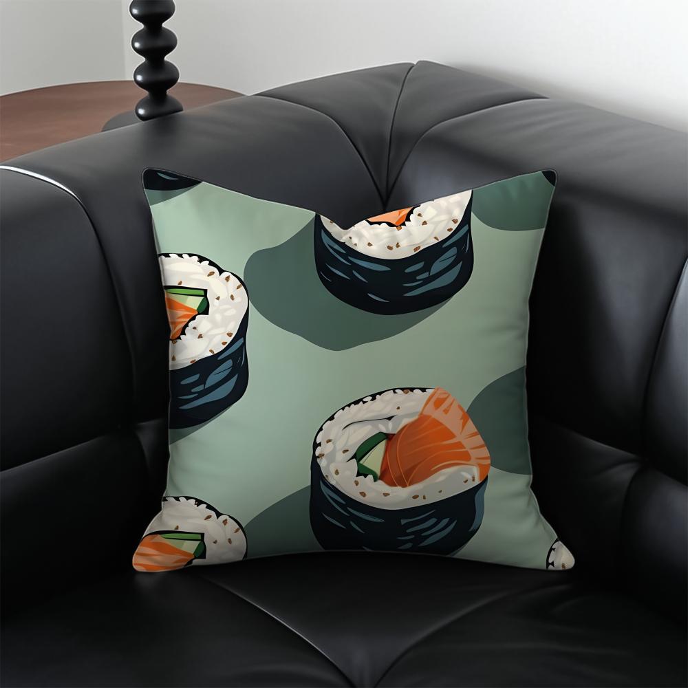 Ssushi Cushion Cover Pillow Case Antidustmite Invisible zipper silky plush cushion