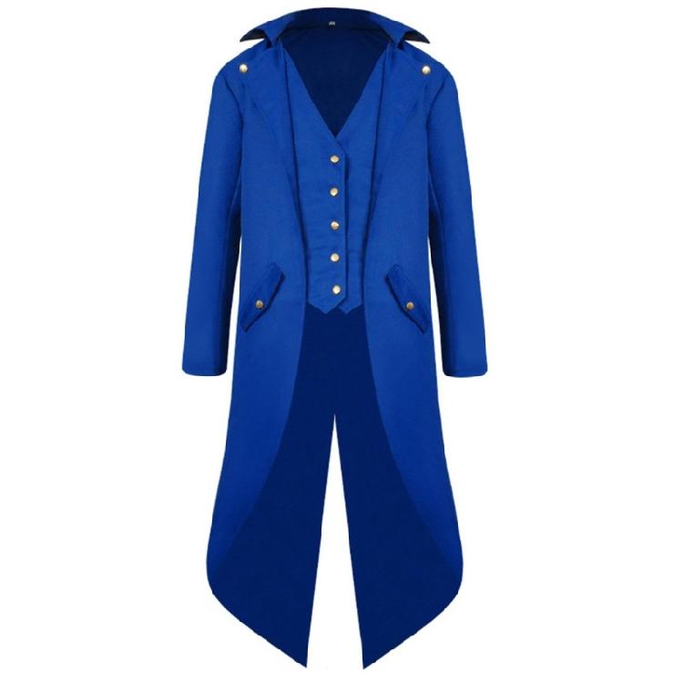 Mens Formal Tailcoat Costume Coat Medieval Long Dress Jacket for Halloween Cosplay Party Photo Wear and Theater Use Looks