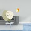 Cartoon Wall Clock And Snake Figurine Decor for Kitchen Office Bedroom Farmhouse Tabletop Shelf