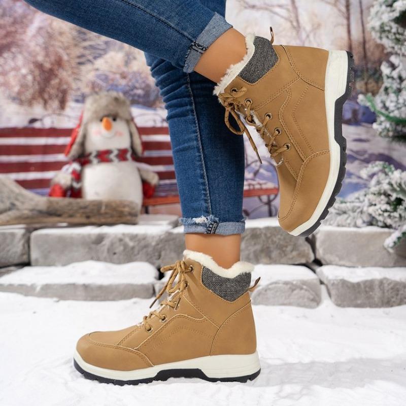 Cross-strap wind platform cotton shoes autumn and winter new warm snow boots