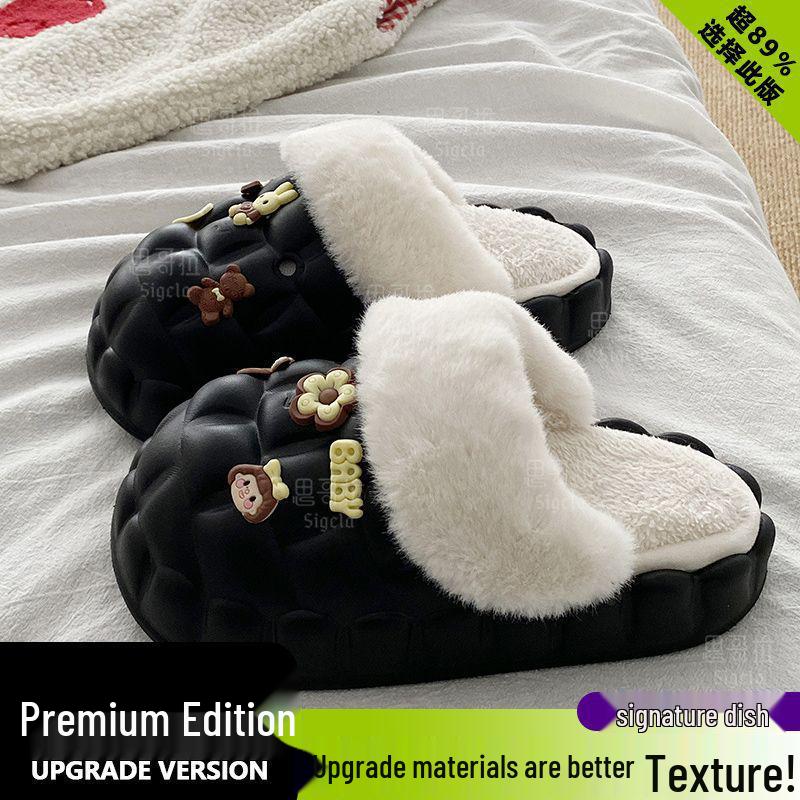 

Знімні Милі Бавовняні Чоботи на Товстій Підошві: Тепле, нековзне домашнє взуття для дівчаток і жінок на осінь і зиму Size 40-41