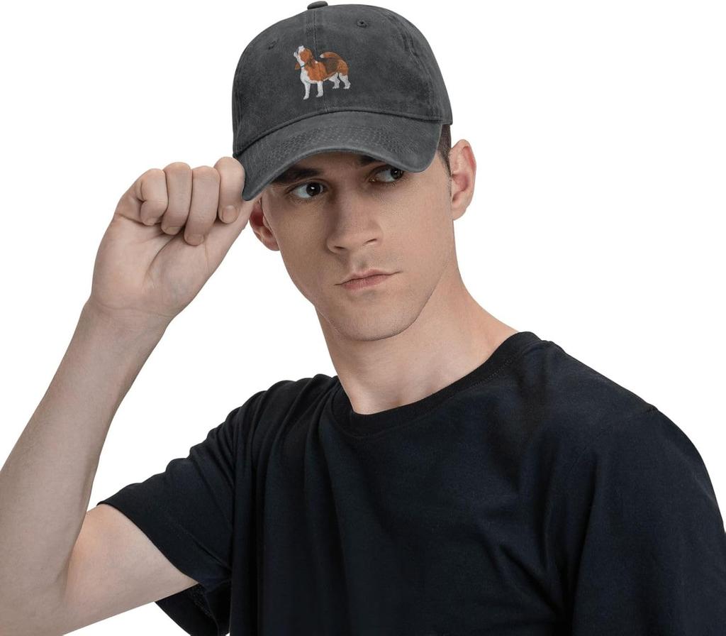 Howling Beagle Dog Embroidered Washed Baseball Cap Adjustable Dad Hat for Unisex Adults