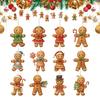 Christmas Wooden Gingerbread Man Pendant Merry Christmas Decor for Home 2026 Xmas Tree Hanging Ornament Navidad Natal New Year