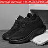 New Men'S Black Elevator Shoes 6/8/10cm Height Increasing Breathable Mesh Casual Comfortable Non-Slip Walking Sneakers For Men