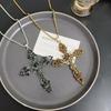 Goth Cross Pendant Necklace Women's Punk Style Fashion Jewelry Accessory Multilayer Chain Choker Necklaces
