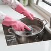 Multi-functional Velvet Dishwashing Gloves Cartoon Pattern PVC Kitchen Gloves Comfortable Anti Slip Winter Gloves Bowl Cleaning
