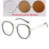 0 -0.5 -0.75 To -6.0 Polygon Student Myopia Eyeglasses Finished Women Men Vintage Metal Prescription Glasses For The Nearsighted