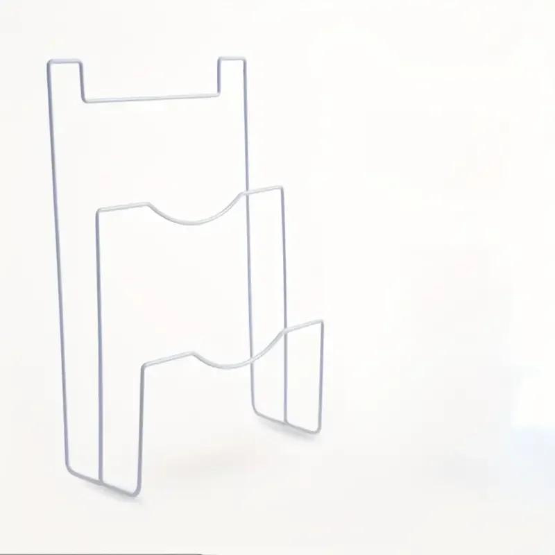 Двухсекционная перфорированная подставка для крышек, многоярусная стойка для хранения и организации, бытовая кухонная настенная железная подставка для крышек