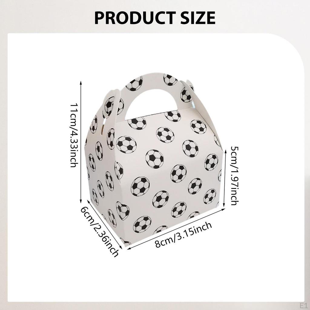 24 Pieces Candy Boxes Soccer Party Favor Treat Football Team Goodies Gift Paper