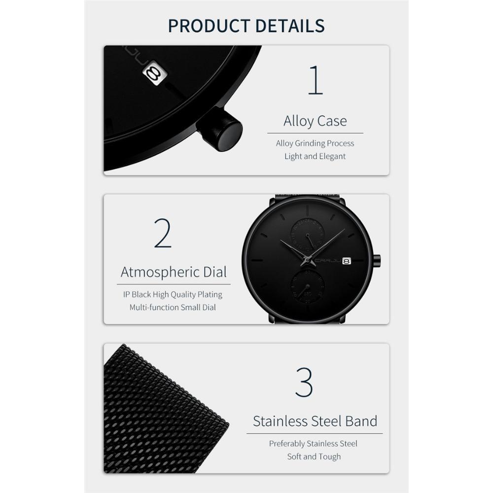 CRRJU-2265 New Men's Watch Star Fashion Men's Watch Simple Business