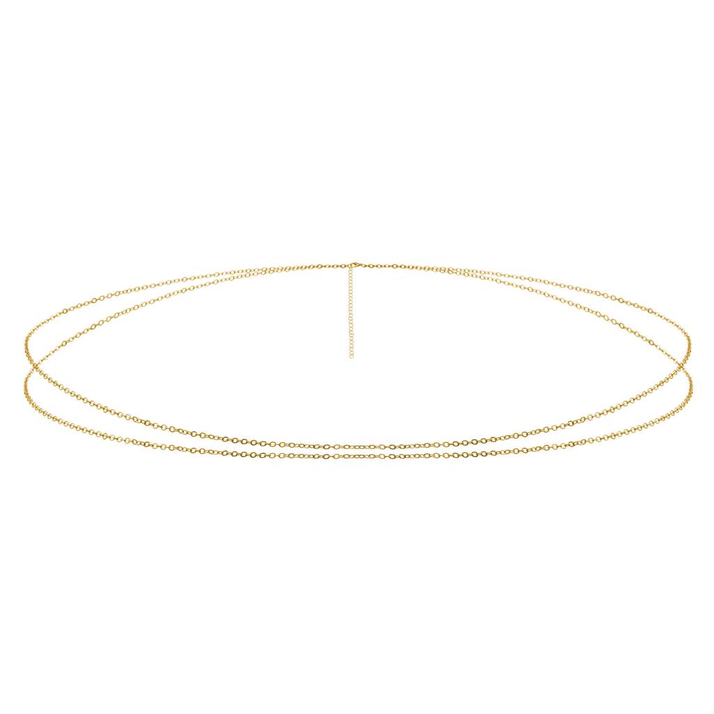 European and American Sexy Waist Chain, Metal Long Fringed Waist Chain Double Body Chain