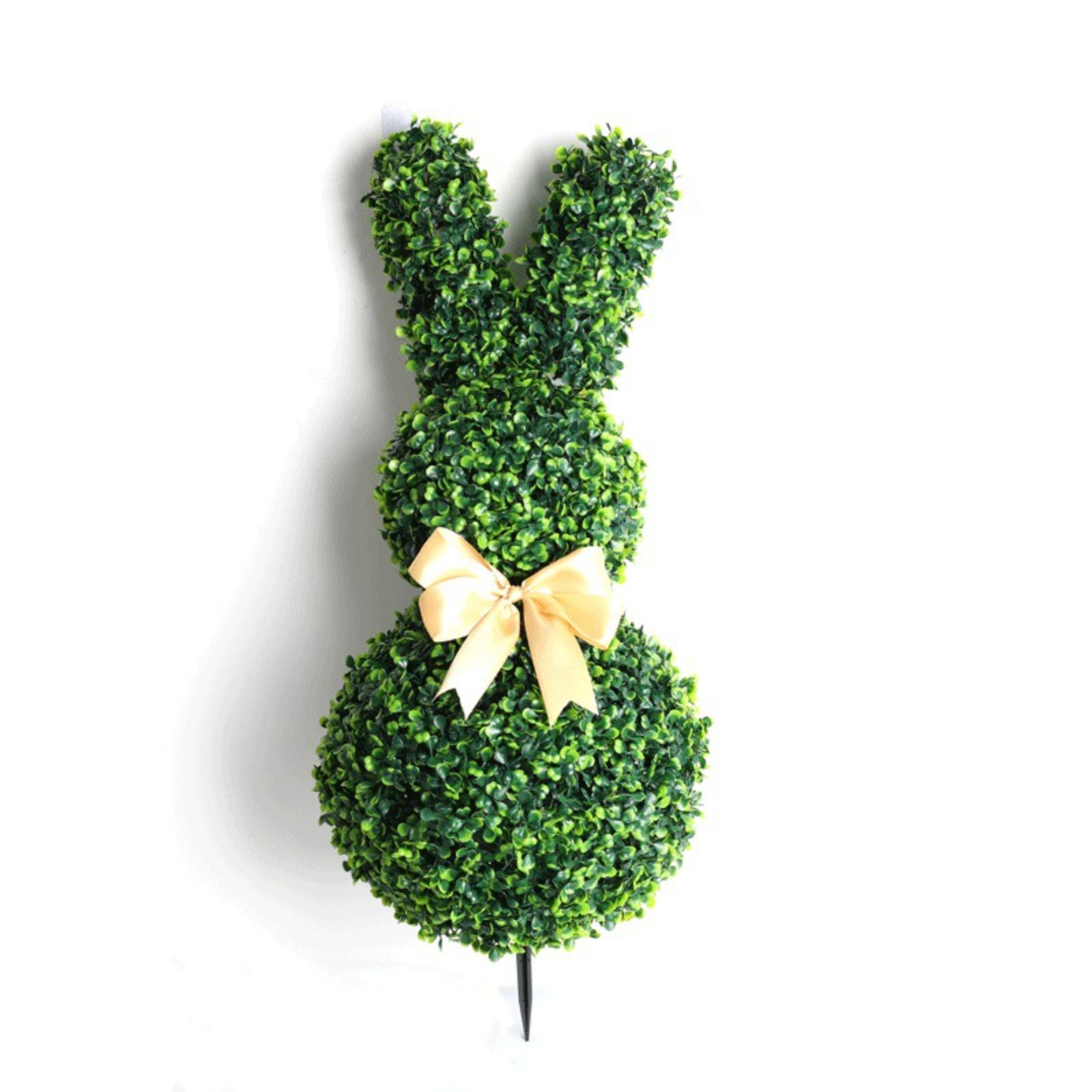 

Bunny Topiary, Topiary Tree Pot Easter Bunny Plant,Easter Rabbit Boxwood Topiaries Plant for Home Front Porch Decor Outside Gard зелёный