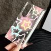 Magnetic Auto Adsorption Clear Phone Case For Samsung Galaxy Z Fold 7 6 5 Fold7 Fold6 Fold5 5G Stars Pattern Hard PC Back Cover