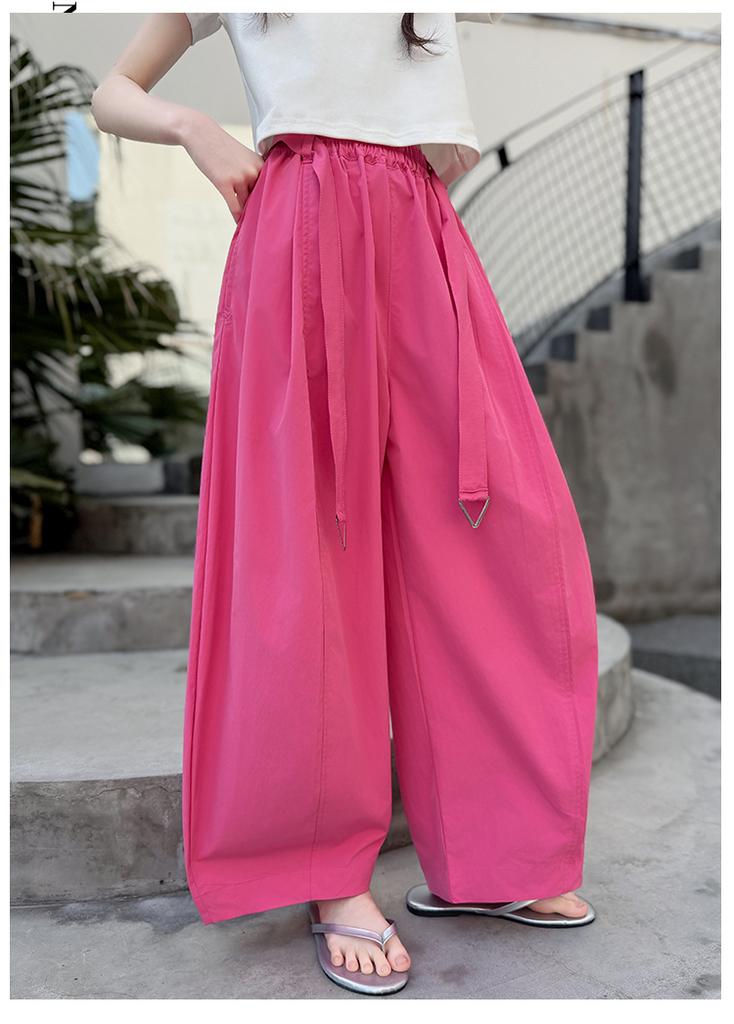 Girls' pants, summer thin casual pants, girls' cotton straight leg harem pants, summer children's shaking and anti mosquito pants