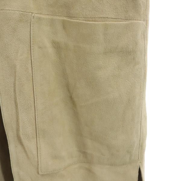 Ron Herman Long Rum Leather Coat XS Beige Sheep Leather Women Used