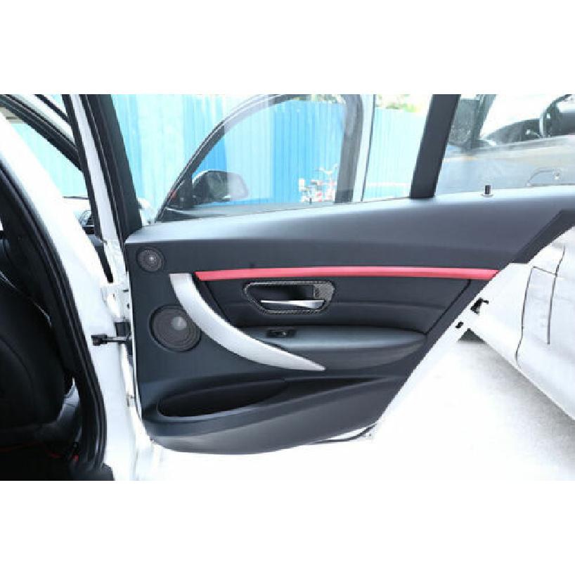 Real Carbon Fiber Interior Door Handle Cover Trim 13- For BMW 3 4 Series GT