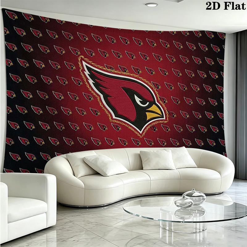 Arizona Cardinals Logo Wall Tapestry Aesthetic Wall Hanging Printed Fabric Blanket Decorative Tapestries for Bedroom Living Room Home Decor