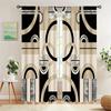 2pc Abstract Printed Window Curtain For Bedroom, Office, Kitchen, Living Room Rod Pocket Window Treatment For Home Decor Room