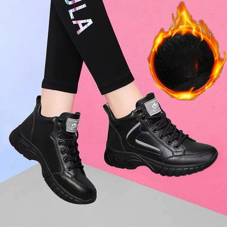 Women PU Athletics Running Shoes Female Winter Non-slip Casual Sneakers Ladies Sport Jogging Shoes