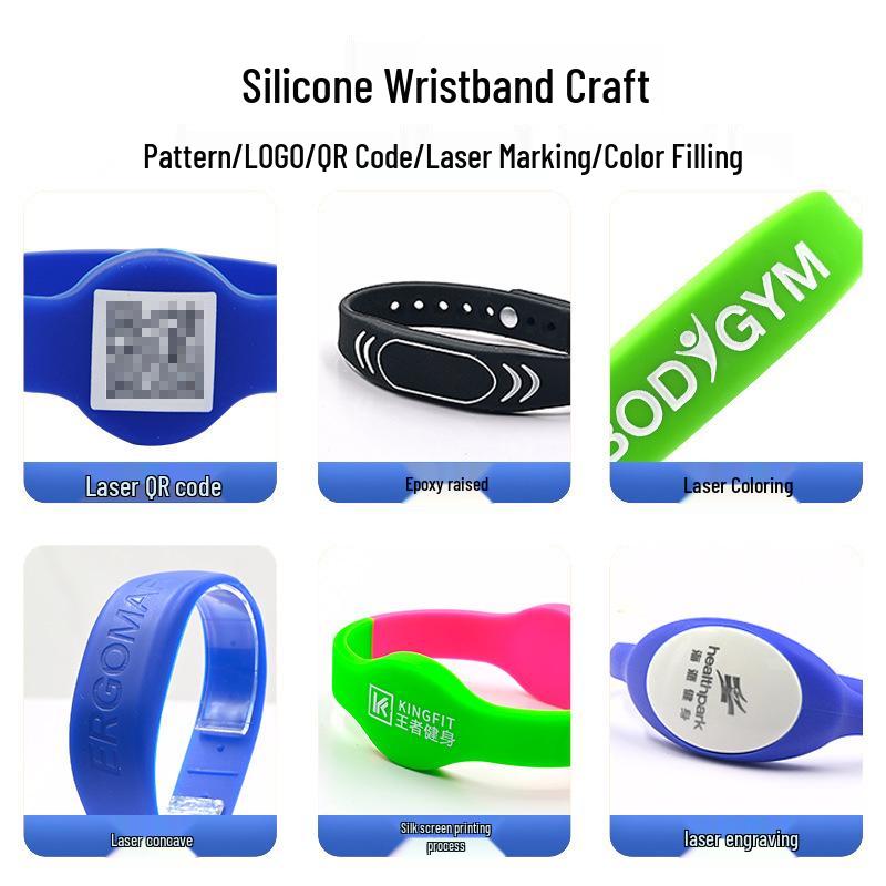 Braccialetto in Silicone NFC Personalizzabile - Braccialetto Stampabile RFID per Parchi Divertimento e Piscine