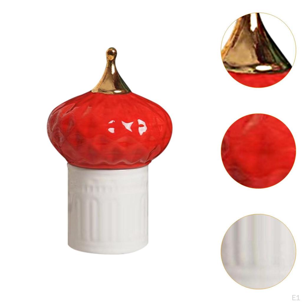 Ceramic Candy Jar for Making Candle with Lid Home Decoration Fairy Tale Castle Decorative Small