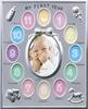 LADONNA Baby Photo Baby Frame 228 X 279 Frame, Silver, 12-Month (External Dimensions Cm), MB21-130