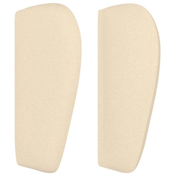 Tête de lit - Avec oreilles - Crème - Tissu durable et respirant - Hauteur réglable