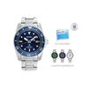 Seiko Prospe Business Casual Solar Movement Stainless Steel Strap Watch Men's Watches Blue Dial SNE585P1