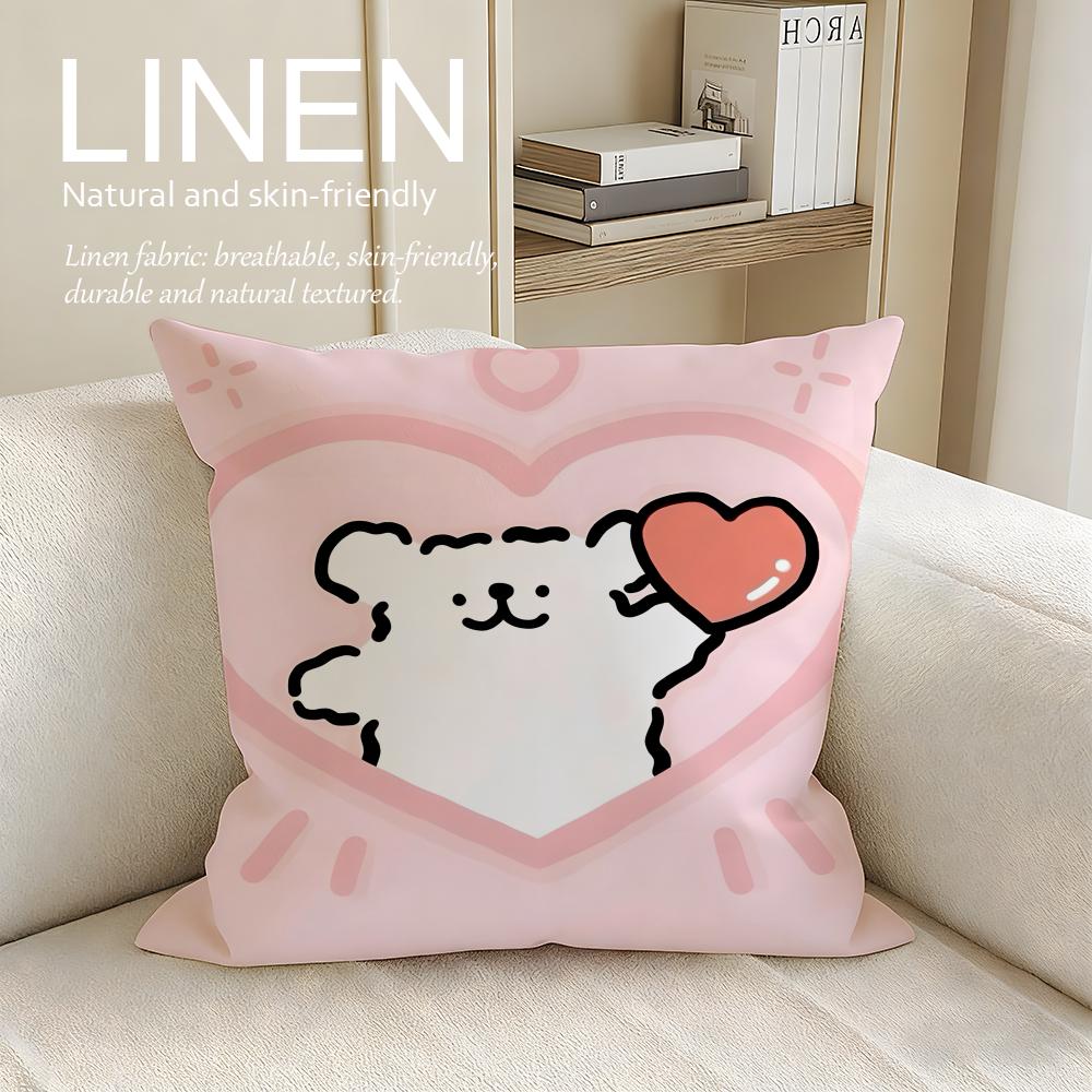 Animal Maltese Cushion Cover Pillowcase Set Pcs x x Breathable Washable Sofa Cushion Cover