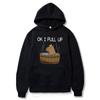 Funny Ok I Pull Up Capybara Potisk Mikina Unisex Dámská Móda Mikiny Streetwear Mikiny JDM Automobile Culture